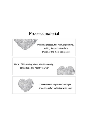 Fastbuy S925 Ayar Gümüş Kalp Dıy Boncuk, Dokuma Elmas Desen, Çok Renkli, Moda Takı Çok Renkli