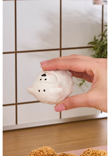 Karaca Sheepy Tuzluk Ve Biberlik Beyaz 8x4,4 Cm Beyaz