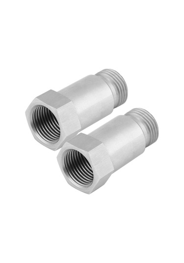 Konesam 304 Paslanmaz Çelik Oksijen Sensör Uzatıcı M18-1.5, 45mm Uzunluk, Yakıt Verimliliğini Artırır, Kolay Kurulum, 2 Adet Set