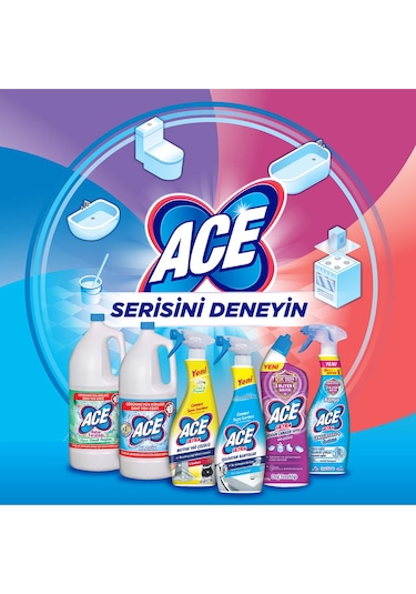 Ace Çamaşır Suyu İçermez Ultra Köpük Mutfak 3 x 700 ML