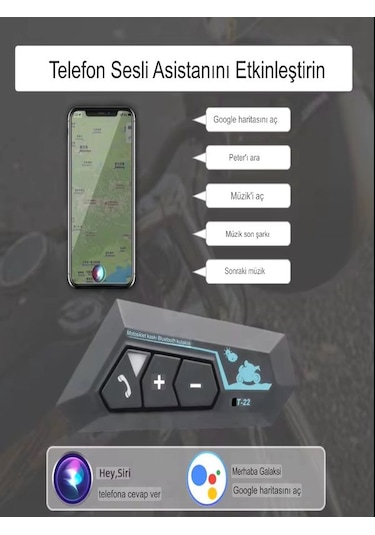 Bt 5.0+edr 820mah Lityum Stereo Hd İnterkom Sesli Asistanlı Bluet