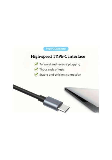 Fastbuy Dream011 Alüminyum Alaşım 8i 1 Arada Usb C Hub, Tip Cden 4k Hd Tv Adaptörü, Rj45 Okuyucu, Hızlı Şarj Cihazı