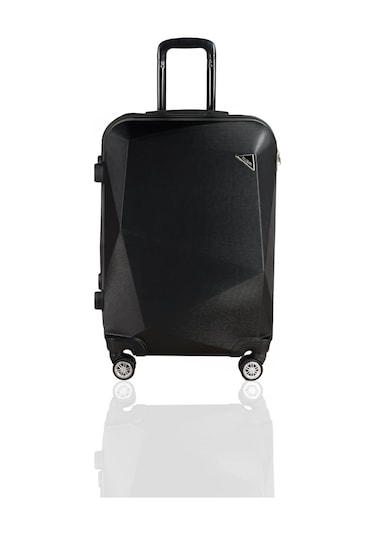 Polo&Sky Elmas Model Siyah Renk Orta Boy Valiz Bavul Siyah