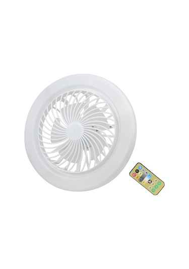 Yaozixa Uzaktan Kumandalı E27 Tavan Fanı Ve Led Aydınlatma - Ayarlanabilir Hız, Renk Sıcaklığı Ve Zamanlayıcı Beyaz