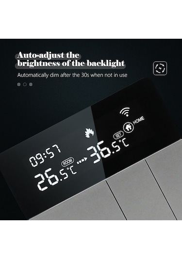 Xindoker Akıllı Su Isıtma Termostati, Wifi İle Uzaktan Kontrol, Doku Ve Ses Komutu, Büyük Lcd Ekran, Donma Engeli, Tatil Modu Ga Tipi