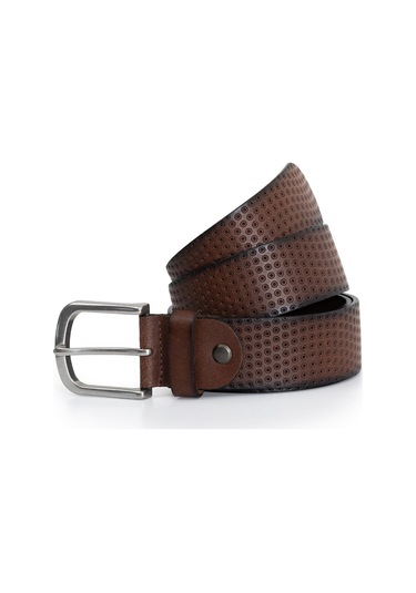 Erkek Hakiki Gerçek Kot Deri Kemer Kahverengi Siyah 112529 001