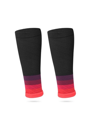 Kırmızı 1 Çift Buzağı Kollu Koşu Spor Bacak Elastik Sıkıştırma Manşonu Çorap Açık Hava Sporları Fitness Zpg İçin Kırmızı