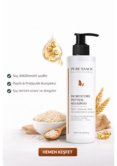 Pure Saach Professional Biorestore Peptide Shampoo 400 ML