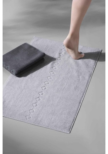 Oscuro X Bathmat Space - Ekstra Yumusak, Modern %100 Pamuk 50X75C Gri