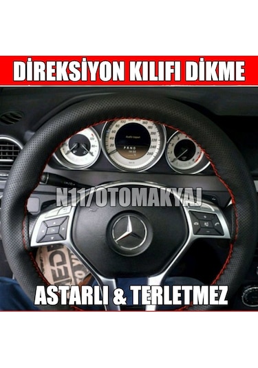 Mercedes C Serisi W204 Oto Direksiyon Kılıfı Dikme