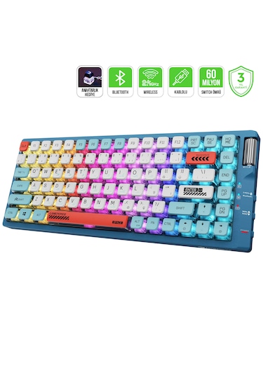 Gamepower Sense Tkl Rgb Wireless/bluetooth/kablolu Mekanik Red Sw