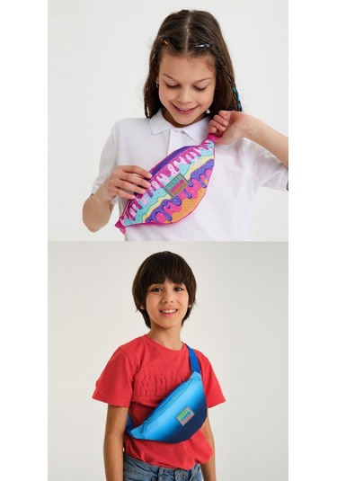 Coral High Sarı Yeşil Pembe Valiz Seti - Kız Çocuk Seyahat Ve Tatil - Çocuk Valizi Ve Bel Çantası Seti Çok Renkli