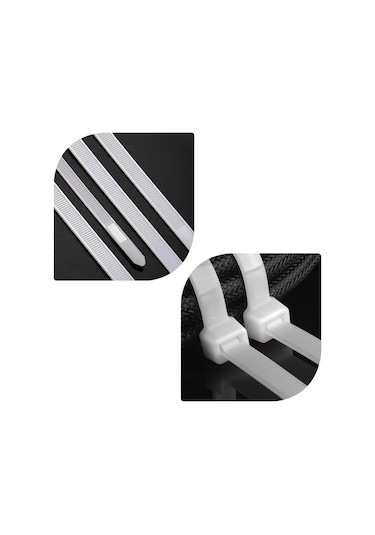 Plastik Kablo Bağı Cırt Kelepçe 3.6x100mm Şeffaf 100 Adet-al4480