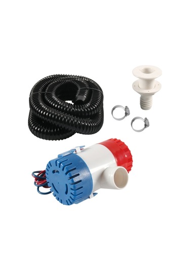 12v-1100gph Tekne / Rv Siyah Drenaj Borulu Sintine Karter Su Pompası