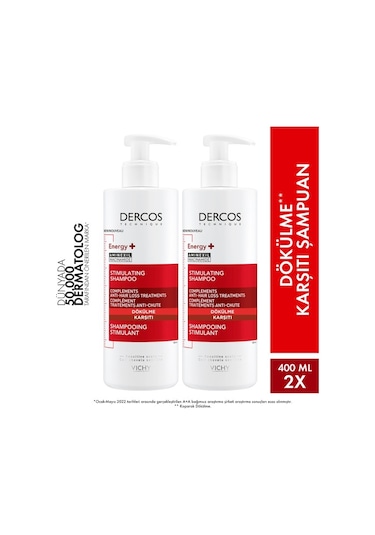 Dercos Energisant Saç Dökülmesine Karşı Şampuan 2 x 400 ML