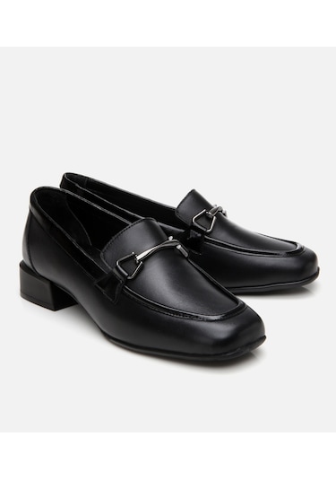 Hotiç Kadın Deri Siyah Tokalı Loafer 01ayh306780a100 Siyah