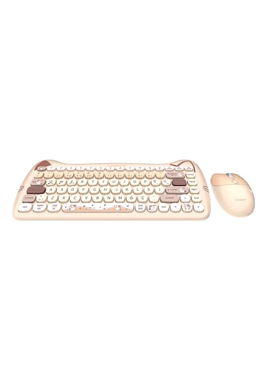 Everest KM-6285 Catty Mini Wireless - Bluetooth Kablosuz Ultra Sessiz Özel Tasarımlı Q Klavye & Mouse Set