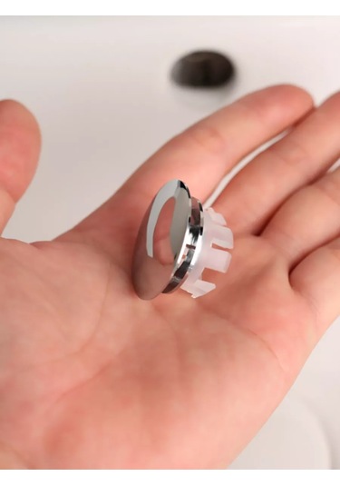 Winz Tools Lavabo Taşması İçin Metal Dekoratif Tıp 139026447 Krom