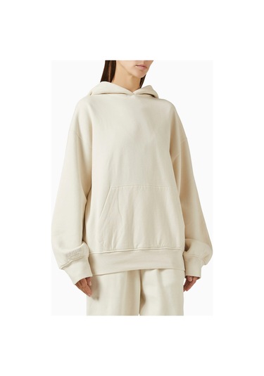 Represent Boyfriend Hoodie, Premium Brushed Fleece Kapüşonlu Sweatshirt Krem