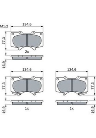 Toyota Hilux 2.4d 2015-2020 Bosch Ön Balata Netpar24024