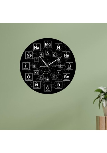 Homyl Oturma Odası, Okul, Ofis Için Sessiz Periyodik Tablo Siyah