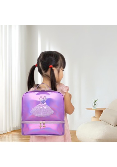 Suntek Bale Dans Sırt Çantası Günlük Spor Jimnastiği Için Mor