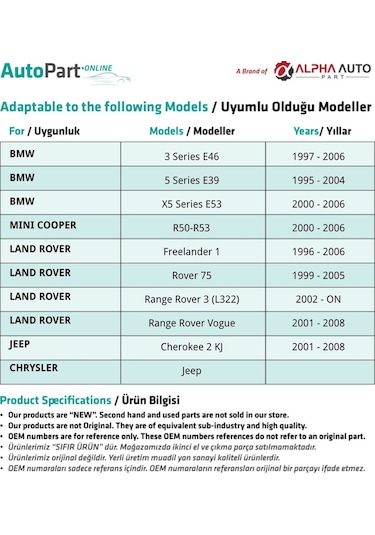 Land Rover için Katlanır Ayna Tamir Takımı-SAĞ