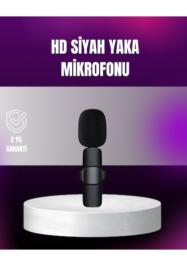 İphone Uyumlu Çift Mikrofonlu Kablosuz Yaka Seti Profesyonel Ses