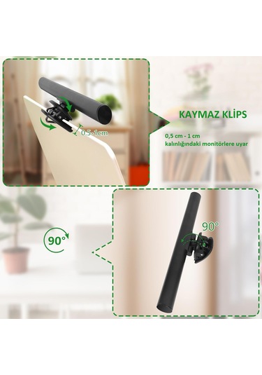 Venaliastore Laptop Üstü Ekran Işığı Led Göz Koruyucu Klipsli