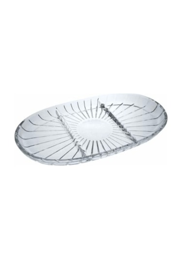 Paşabahçe 54903 Elegant Bölmeli Tabak 16x28cm Şeffaf