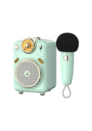 Divoom Fairy-OK Karaoke Mikrofonlu FM Radyolu 7 Ses Efektli Taşınabilir Bluetooth Hoparlör