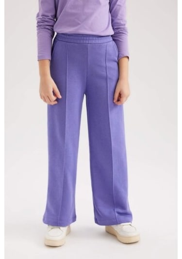 DeFacto Kız Çocuk Wide Leg Pantolon B7784A8NSPR320 Mor
