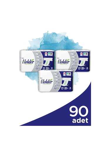 Holder Yetişkin Hasta Bezi Orta Boy Medium 30 X 3 Adet Diğer