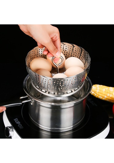 Paslanmaz Çelik Teleskopik Süzgeç Buharlı Pişirici Rafı