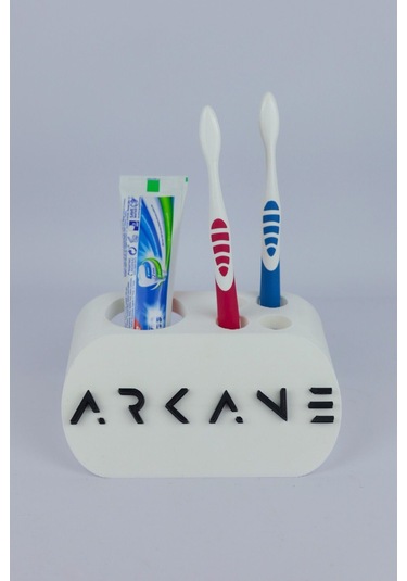 Arcane - Dekoratif Diş Fırçalık Beyaz
