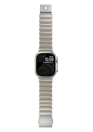 Watch Ultra 49mm Tgco Krd-152 Titanyum Silikon Kordon - Gri-turuncu