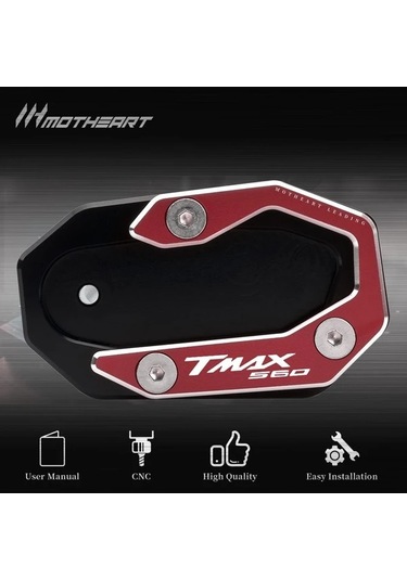 Dashanshop Yamaha Tmax 560 Tech Max 2020-2023 Altın Cnc Ayaklık Pedi Yumuşak Zemin Destek Plakası
