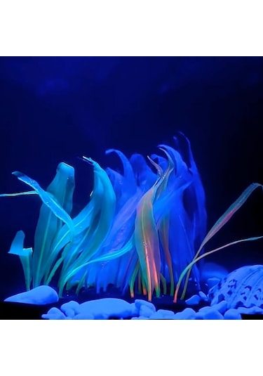 Sones Akvaryum Balık Tankı Dekorasyonu Peyzaj Silikon Simülasyon Mercan Yapay Yosun Peyzaj Dekorasyonu, Boyut: Hz007 18cm Küçük