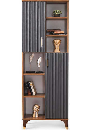Asos Mdf Kitaplık Antrasit