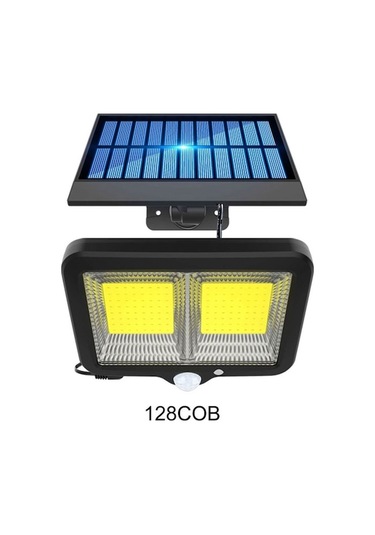 128cob Soğuk Beyaz Güneş Enerjili Hareketli Algılayıcı Duvar Lambası - Güvenlik, Kapı, Veranda Ve Yol Işığı Diğer Diğer