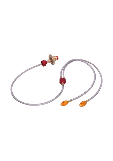 Teltree Kamp Stoku Ve Gaz Çifti Bağlantı Hortumu, Dışarıda Pişirme İçin Güvenli Ve Esnek, Çelik Dokuma, 1-2 Adet Seçeneği Gümüş