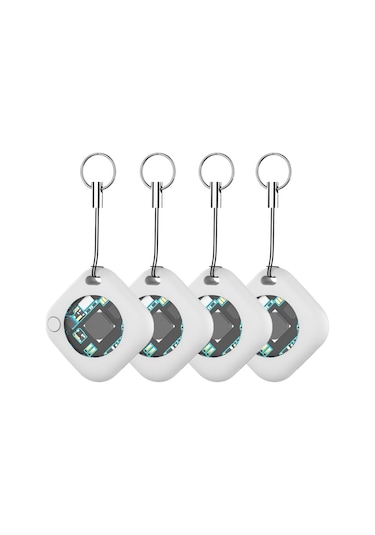 Geeroyoo 4 Adet Beyaz Mini Bulucu Akıllı Kayıp Önleyici Cihaz