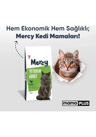 Mercy Tavuklu Yetişkin Kedi Maması 15 KG