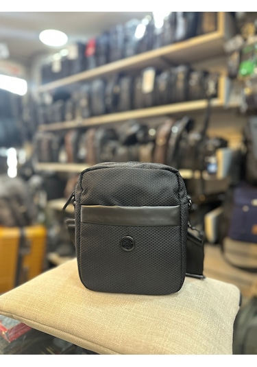 Trgpolo Yıldız Kumaş Omuz Çantası Siyah