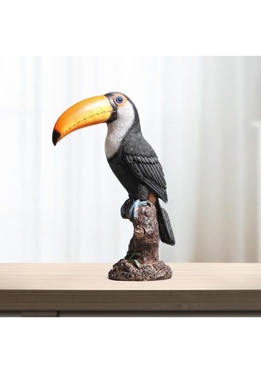 Suntek Magideal Toucan Güdük Heykeli Reçine Süs El Yapımı 12"
