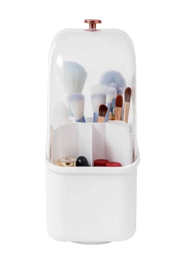 Mufunye Kozmetik Saklama Kutusu, Döndürülebilir, Toz Geçirmez Ve Büyük Kapasiteli, Kare Yeşil