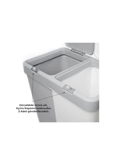 Motek Çamaşır Sepeti Yedek Parça Seti 40Lt 80Lt Tümüne Uyumlu 2Ad Diğer