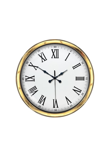 Zentime 40 Cm Gold Lüks Duvar Saati çok Renkli