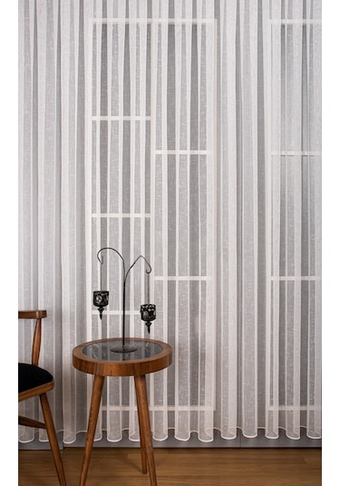 Evdepo Home Kullanıma Hazır Keten Tül Perde (540611657)