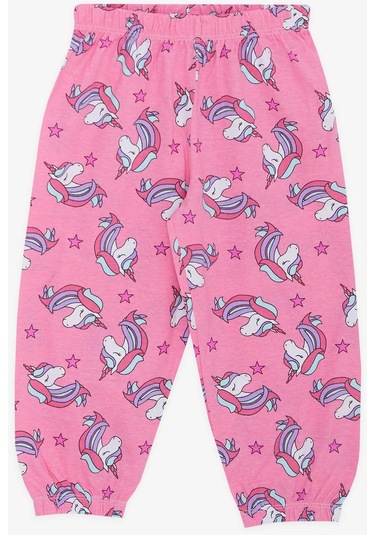 Breeze Kız Bebek Pijama Takımı Unicorn Desenli 9 Ay-3 Yaş, Pembe-pembe Pembe